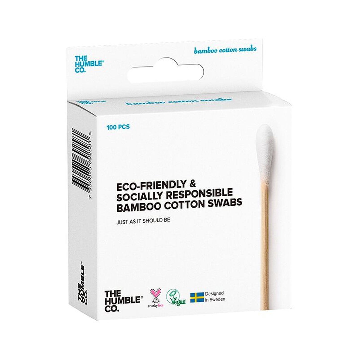 Cotonetes bambu (100un) - branco - The Humble Co.
