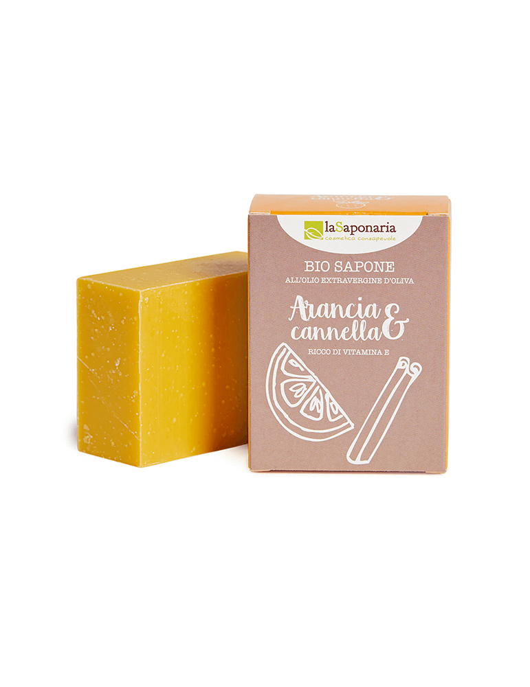 Sabonete Biológico Laranja e Canela - Rico em Vitamina E 100gr - La Saponaria