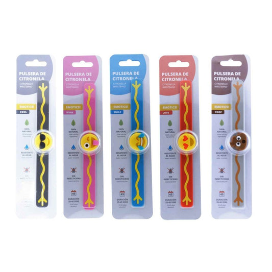 Pulseira Repelente de Citronela Emoticons (criança)
