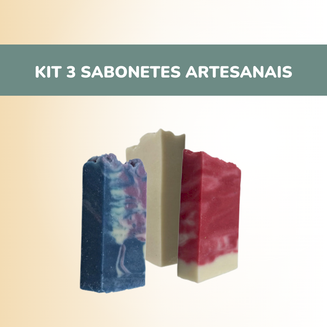 Kit 3 Sabonetes Artesanais